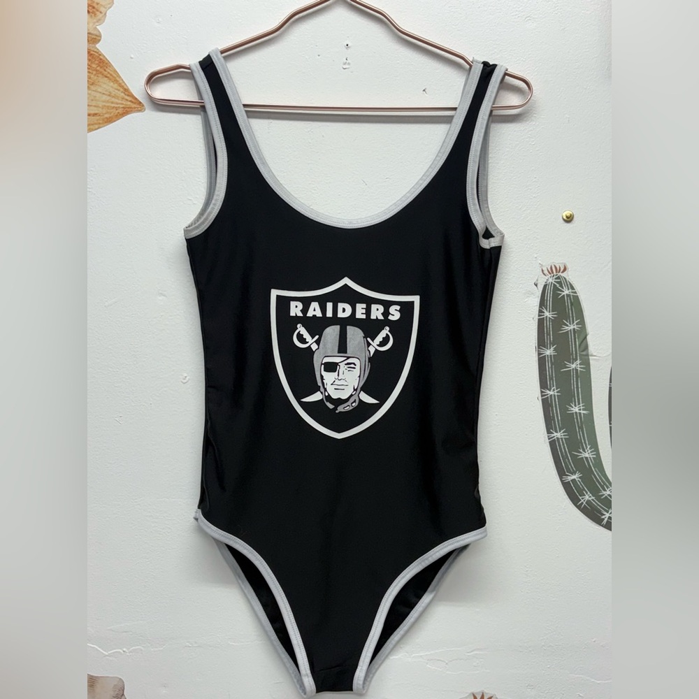 NFL Black and Gray Raiders Bodysuit